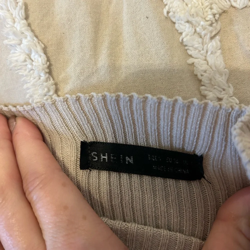 SHEIN Cream Ribbed Body Suit - Picture 6 of 6